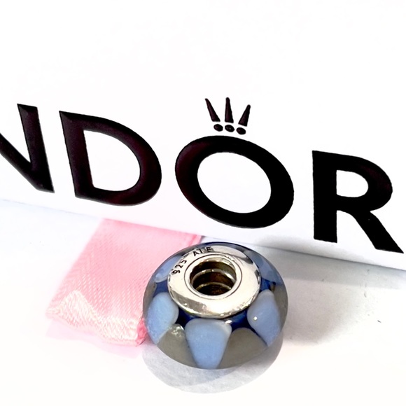 PANDORA Retired Captivating Blue Murano Glass Bead - 790637 - Picture 6 of 7
